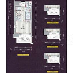 プレサンス名古屋STATIONアライブ 1Kの間取図画像