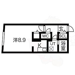 GVIVRE岡崎駅前 1Kの間取図画像