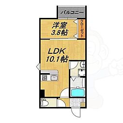 LECOCON一宮VII 1LDKの間取図画像