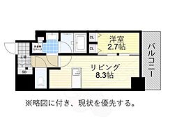 ルネフラッツ庄内通駅前 1LDKの間取図画像