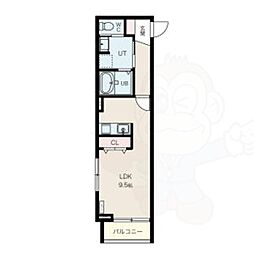 North Village 一宮 ワンルームの間取図画像