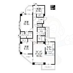 コート八事石坂 3LDKの間取図画像