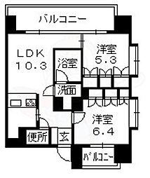アーデン泉プレミア 2LDKの間取図画像