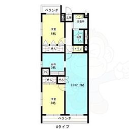 レージュ栄 2LDKの間取図画像