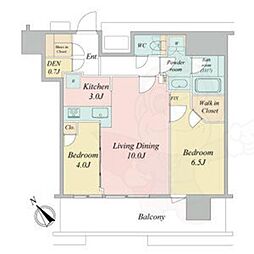NAGOYAtheTOWER 2LDKの間取図画像