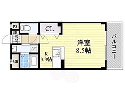 シューネス ワンルームの間取図画像