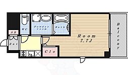 パルティール新栄 1Kの間取図画像