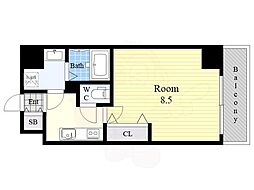 RESIDENCIA泉 1Kの間取図画像
