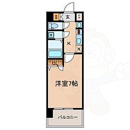 UURコート名古屋名駅 1Kの間取図画像