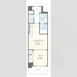 フォレスト コナメイエキ 1DKの間取図画像