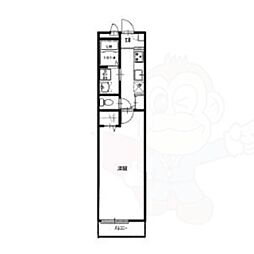 アンプルールリーブルロイヤル 1Kの間取図画像