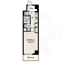 アーバンパーク日吉 1Kの間取図画像