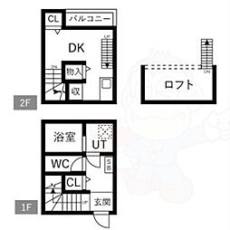 ジョイハーモニー南川町 1Kの間取図画像