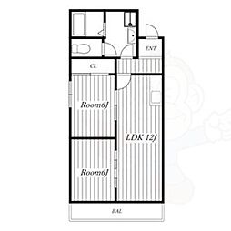 21stCentury 2LDKの間取図画像
