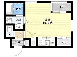 SPACECUBEHONJIN 1Kの間取図画像