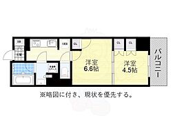 プレサンス名駅南ブリエ 2Kの間取図画像