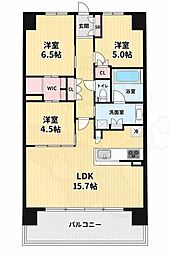 レーベン名古屋松重町GRANDAUBE 3LDKの間取図画像