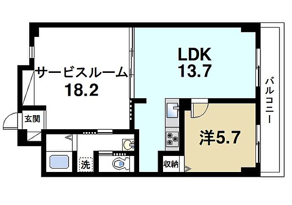 グリュックメゾン西大寺 ｜奈良県奈良市西大寺北町1丁目(賃貸マンション1LDK・7階・60.43㎡)の写真 その2