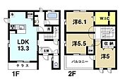 木津川市城山台7丁目 2階建 築10年のイメージ