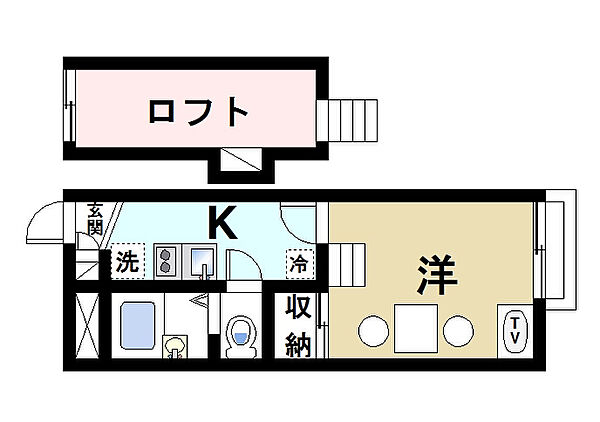 奈良県磯城郡田原本町(賃貸アパート1K・2階・19.87㎡)の写真 その2