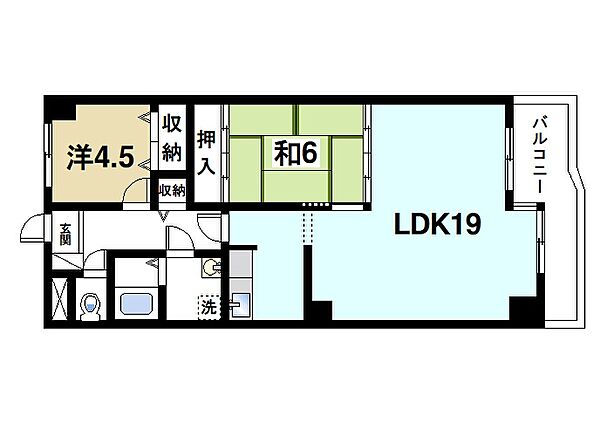 奈良県奈良市大宮町4丁目(賃貸マンション2LDK・8階・64.00㎡)の写真 その2