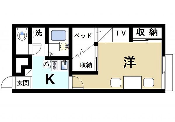 画像2:バス・トイレが別々になったお部屋です