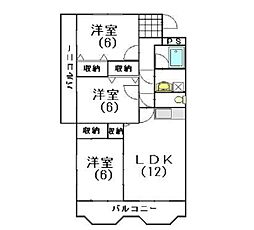 LUNESFURUSE-1 3LDKの間取図画像