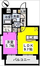 ピュア博多駅南弐番館 1LDKの間取図画像