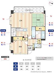 ピエールボレ室見 2LDKの間取図画像