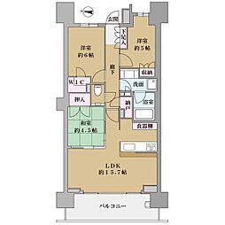 ザ・パークハウス桜坂サンリヤン 3LDKの間取図画像