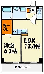エクセル半道橋 1LDKの間取図画像