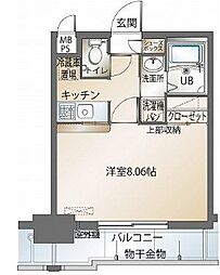 エンクレスト博多駅前2 1Kの間取図画像