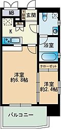 サニークレスト大濠公園 2Kの間取図画像