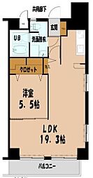 ホワイトピア博多駅南 1LDKの間取図画像