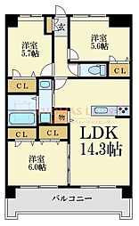 リヤンドファミーユ 3LDKの間取図画像