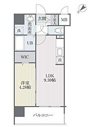 モダンパラッツオ博多リバー2 1LDKの間取図画像