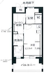 iNSHAPE港 ワンルームの間取図画像