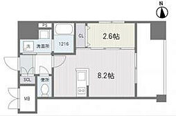 アルティザ博多駅前 1LDKの間取図画像