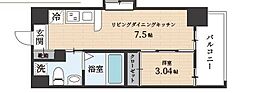 ルネッサンス21赤坂けやき通り 1DKの間取図画像