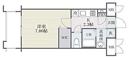 ザレジデンス博多 1Kの間取図画像