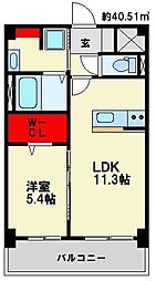 セルブ春町G-executive 1LDKの間取図画像