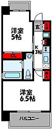 エステムプラザ福岡県庁前ネオシス 2Kの間取図画像
