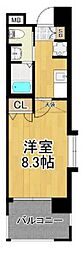 サンロージュ箱崎駅前 1Kの間取図画像