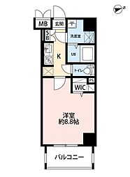 サヴォイラルカンジュ 1Kの間取図画像