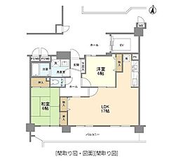 アムール香椎駅南 2LDKの間取図画像