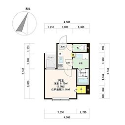 ハーモニーテラス和白丘3 1Kの間取図画像