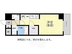 ファーストフィオーレ神戸ピアチェーレ 9階1Kの間取り