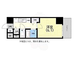 プレサンス神戸西スパークリング ワンルームの間取図画像