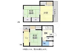 JR山陽本線 和田岬駅 徒歩3分の賃貸一戸建て 2階3DKの間取り