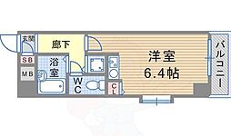 ベルズコート上沢 ワンルームの間取図画像